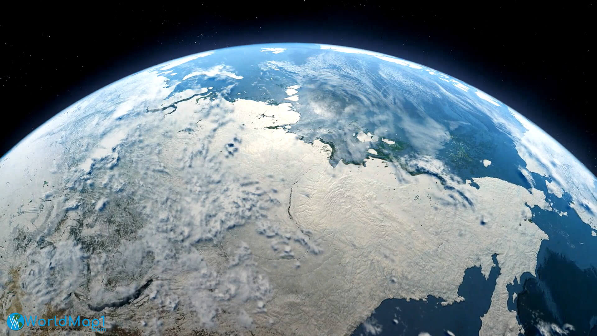 East Europe and Siberia Satellite View
